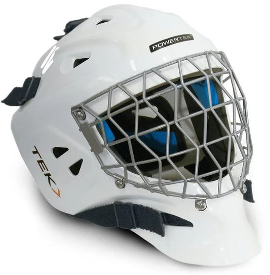 POWERTEK RINGETTE GOALIE HELMET V5.0 WHITE SENIOR