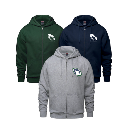 Wolves Rugby Zip Up | CX2 Surfer - Embroidered Left Chest