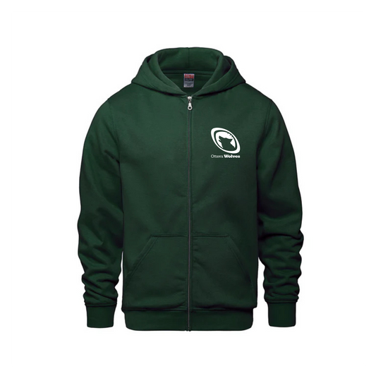 Wolves Rugby Zip Up | CX2 Surfer - Embroidered Left Chest