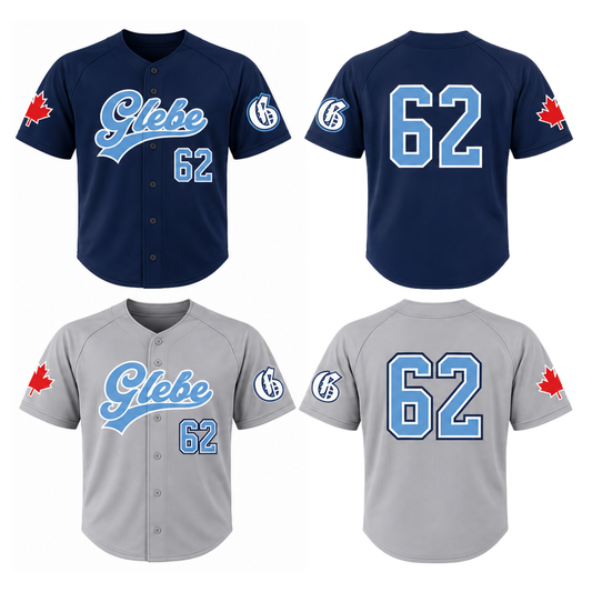 Glebe Baseball Jerseys with custom name and number | AK