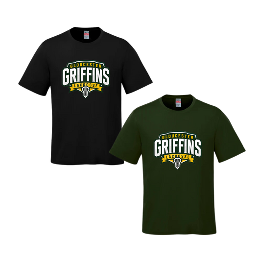Griffins Cotton T-Shirt | CX2 Parkour - Full Front Lacrosse Net Heat Press