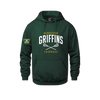 Griffins Hoodie | CX2 Vault - Full Front Lacrosse Sticks Heat Press & Logo on Sleeve