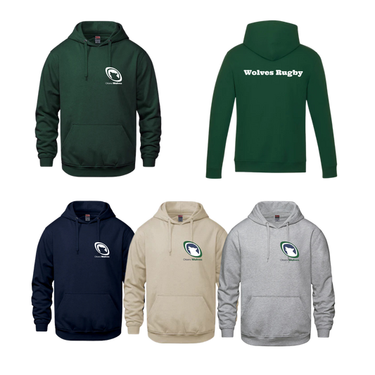 Wolves Rugby Hoodie | CX2 Vault - Left Chest Heat Press & Wolves Rugby on the Back