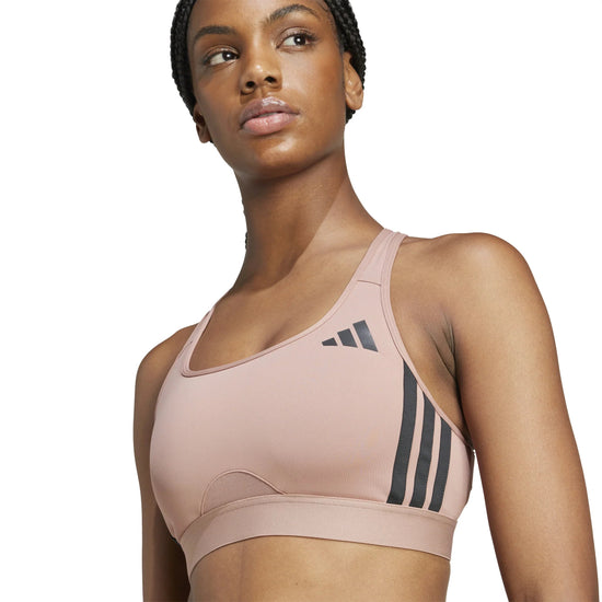 Adidas Powerreact Train Medium-Support 3-Stripes Bra - Women - Sports Excellence