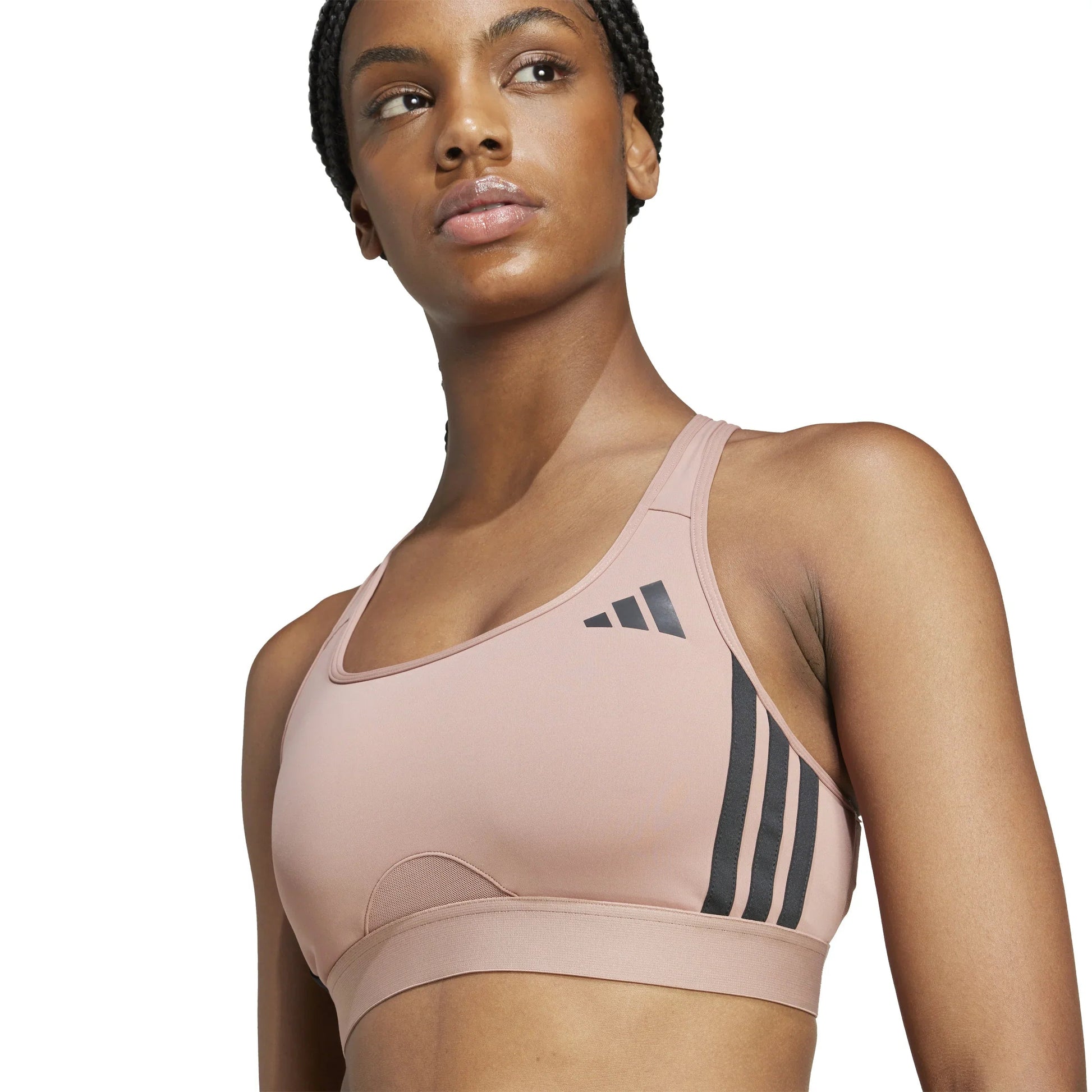Adidas Powerreact Train Medium-Support 3-Stripes Bra - Women - Sports Excellence