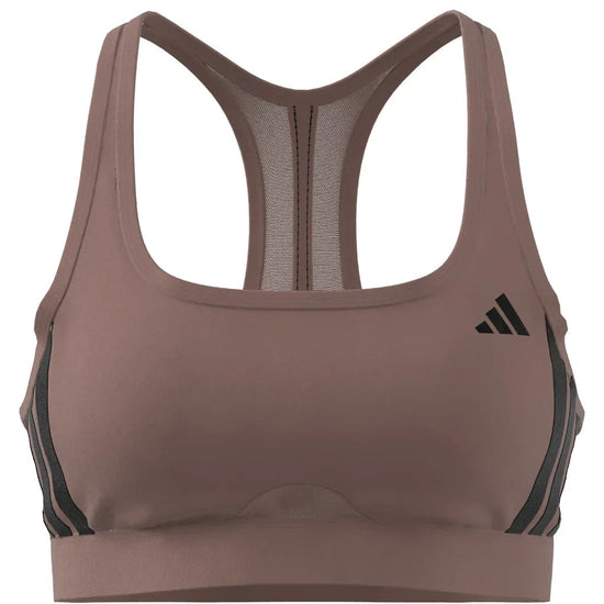 Adidas Powerreact Train Medium-Support 3-Stripes Bra - Women - Sports Excellence