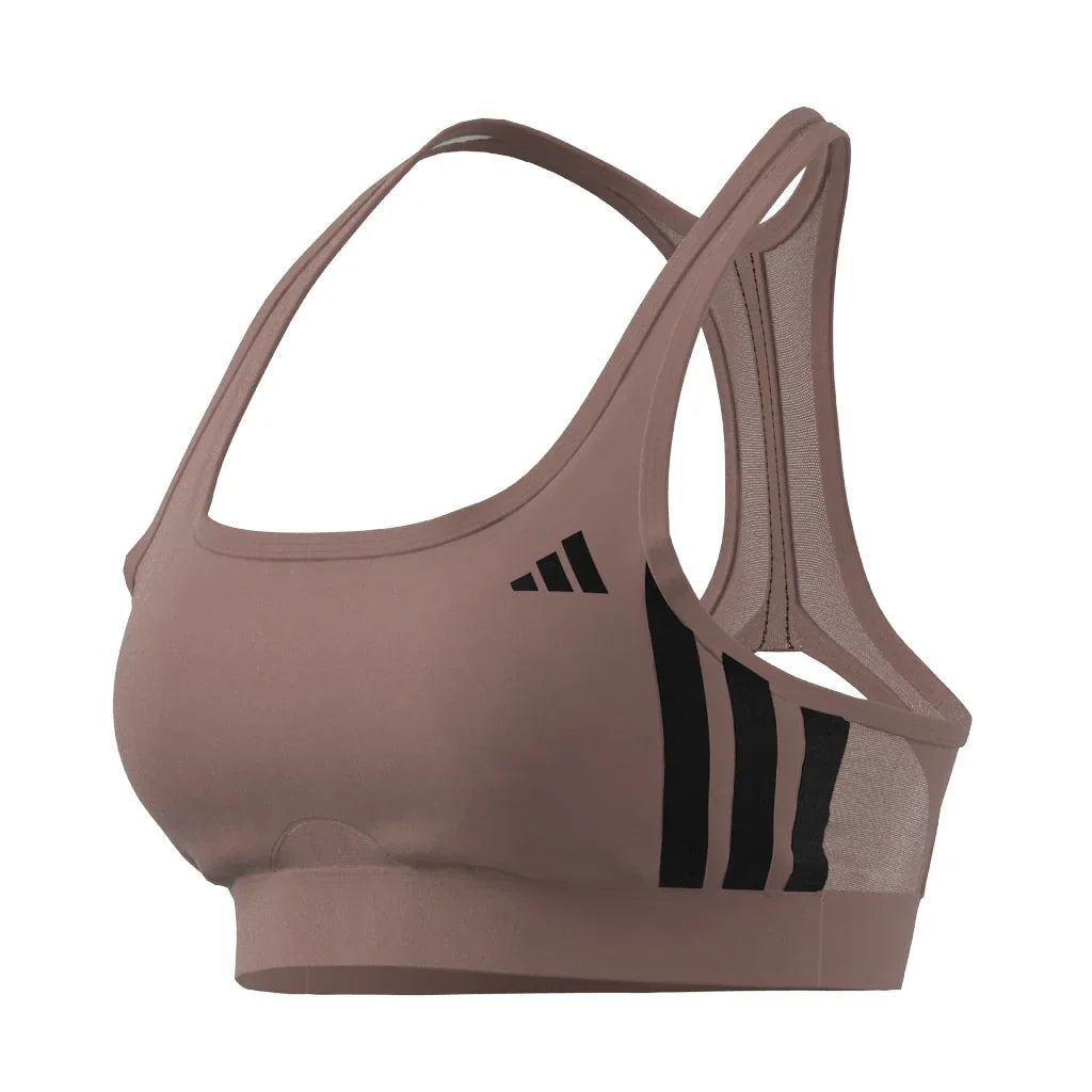 Adidas Powerreact Train Medium-Support 3-Stripes Bra - Women - Sports Excellence