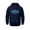 LISGAR COTTON HOODIE WITH TWILL APPLIQUE EMBROIDERY MUSIC VAULT