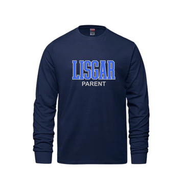LISGAR COLLEGIATE INSTITUTE BREEZE COTTON LONG SLEEVE WITH FULL FRONT HEAT PRESSED "PARENT"