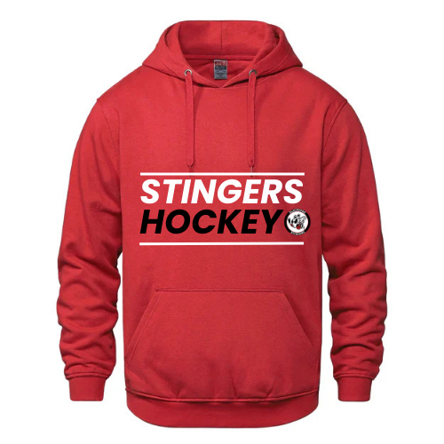 BLACKBURN STINGERS VAULT HOODIE WITH HEAT PRESS LOGO ADULT AND YOUTH