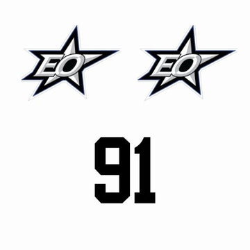 EO STARS HELMET STICKER CONTAINS 2 LOGOS AND 1 NUMBER