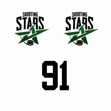 SHOOTING STARS HELMET STICKER CONTAINS 2 LOGOS AND 1 NUMBER