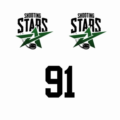SHOOTING STARS HELMET STICKER CONTAINS 2 LOGOS AND 1 NUMBER