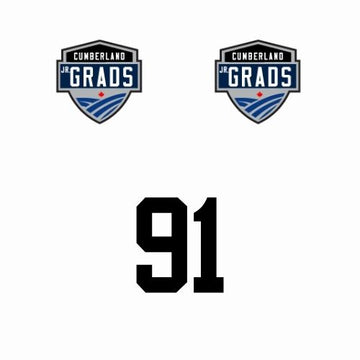 CUMBERLAND JR GRADS HELMET STICKER CONTAINS 2 LOGOS AND 1 NUMBER