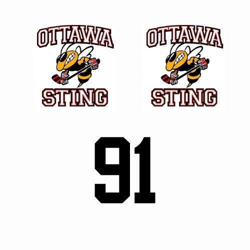 STING HELMET STICKER CONTAINS 2 LOGOS AND 1 NUMBER