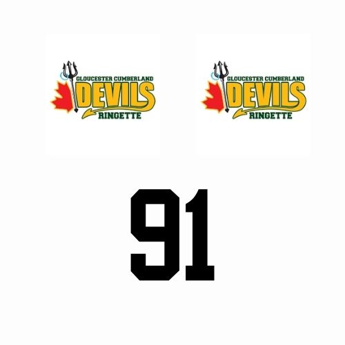 GCRA HELMET STICKER CONTAINS 2 LOGOS AND 1 NUMBER