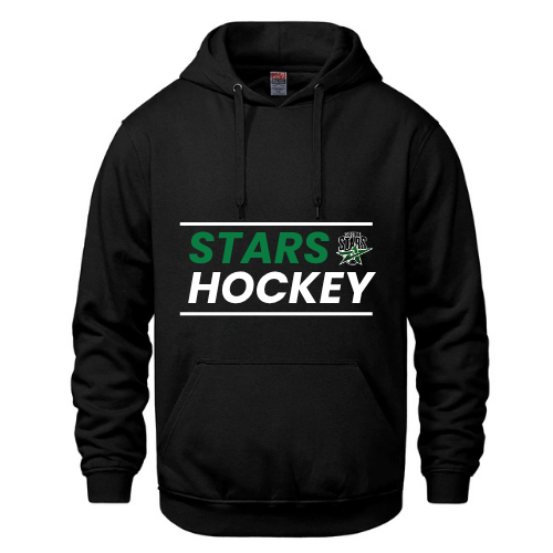 SHOOTING STARS VAULT HOODIE WITH HEAT PRESS APPLIQUÉ YOUTH AND ADULT