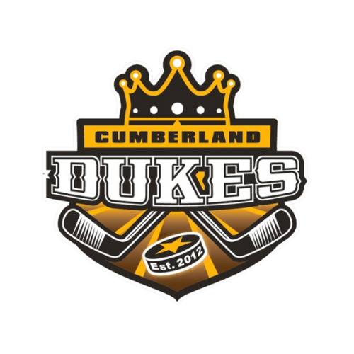 CUMBERLAND DUKES HELMET STICKER CONTAINS 2 LOGOS AND 1 NUMBER
