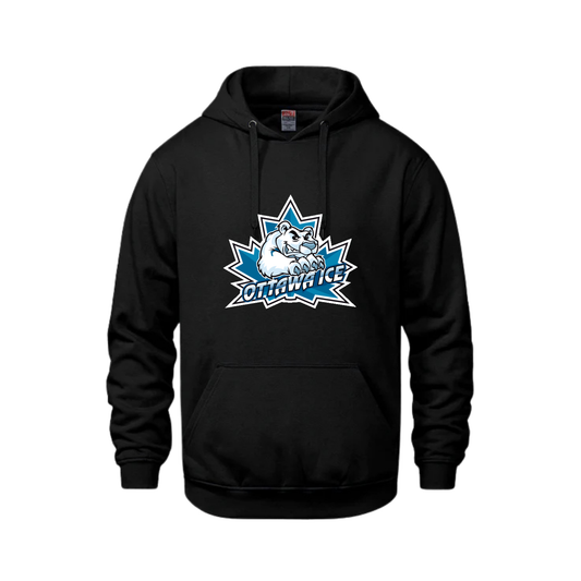 OTTAWA ICE HOODIE WITH FULL FRONT HEAT PRESS LOGO