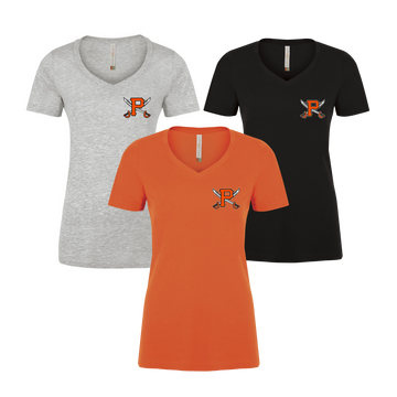 Pirates Women's V-Neck T-Shirt | ATC 8001L - Left Chest Heat Press