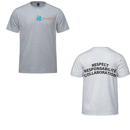 DE LA DÉCOUVERTE HARMONY TSHIRT WITH LEFT CHEST PRESS ON LOGO AND BACK PRINT