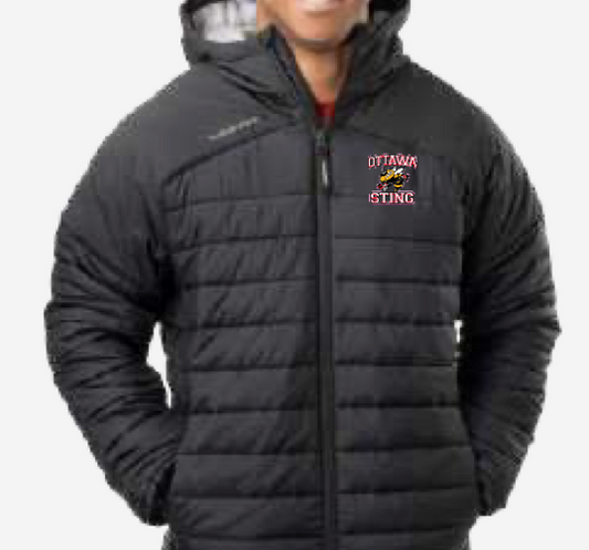 OTTAWA STING HOCKEY BAUER HOODED PUFFER JACKET