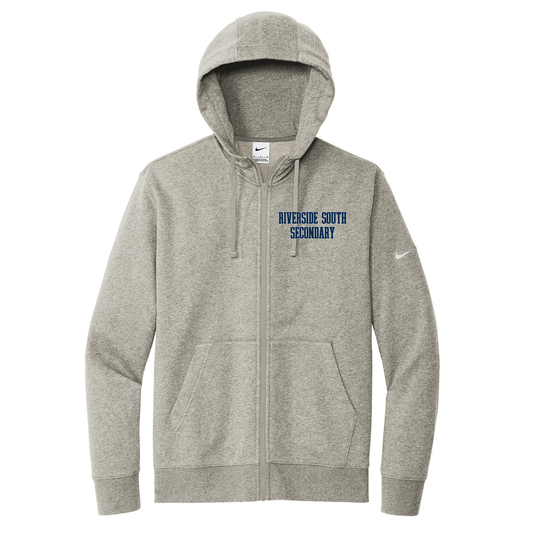 RIVERSIDE SOUTH NIKE ZIP UP HOODIE WITH LEFT CHEST EMBROIDED LOGO