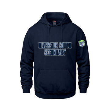 RIVERSIDE SOUTH VAULT HOODIE WITH FRONT TWILL EMBROIDERY AND EMBROIDERED LOGO ON SLEEVE