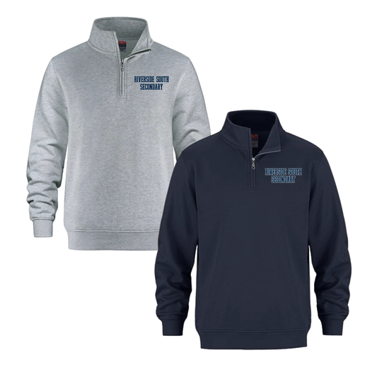 RIVERSIDE SOUTH FLUX 1/4 ZIP WITH LEFT CHEST "RIVERSIDE SOUTH SECONDARY" EMBROIDERED