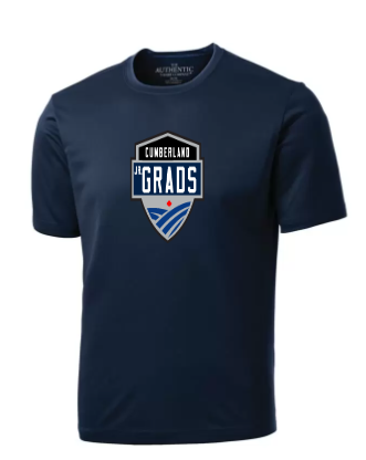 CUMBERLAND JR GRADS COAST DRYFIT PERFORMANCE SHORT SLEEVE TEE