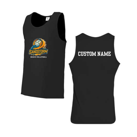 Sandstorm Volleyball Men's Custom Training Tank | Momentec Augusta - Full Front Logo