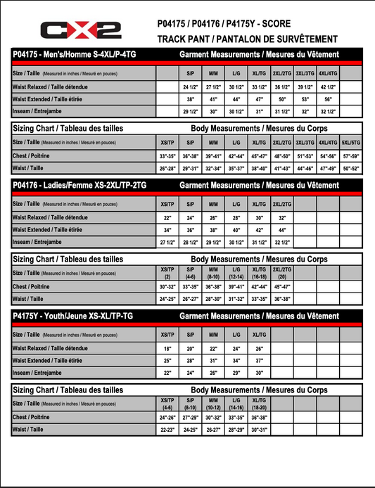 RSL KINGS CX2 SCORE MESH LINED TRACK PANTS