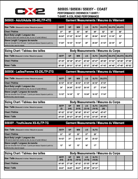 JEAN-ROBERT GAUTHIER COAST DRYFIT SHORT SLEEVE ADULT OR YOUTH WITH FULL FRONT PRESS AND "JE PARLE FRANÇAIS" ON SLEEVE