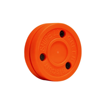 Green Biscuit Snipe Hockey Puck - Orange