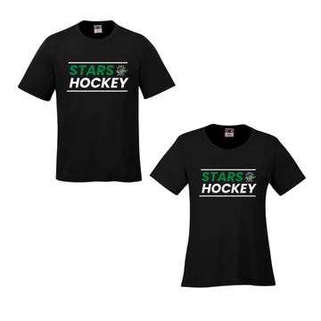 SHOOTING STARS DRYFIT TSHIRT WITH STARS HOCKEY HEAT PRESS COAST