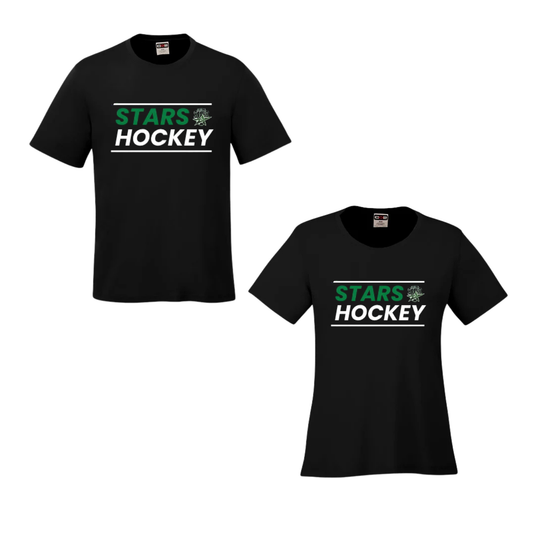 EO SHOOTING STARS DRYFIT TSHIRT WITH STARS HOCKEY HEAT PRESS COAST