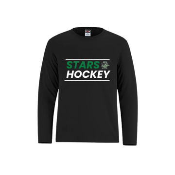 SHOOTING STARS DRYFIT LONG SLEEVE WITH STARS HOCKEY HEAT PRESS SHORE