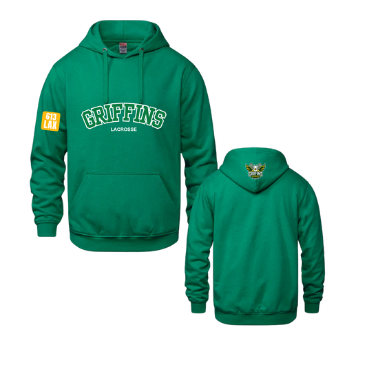 Griffins Hoodie | CX2 Vault - Twill Embroidery with 613 LAX Patch on Sleeve & Logo on the Hood