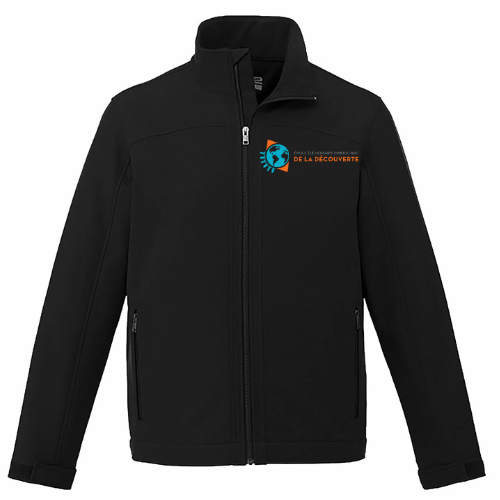 DE LA DÉCOUVERTE CX2 LIGHTWEIGHT SOFTSHELL MEN'S JACKET WITH EMBROIDERED LEFT CHEST LOGO