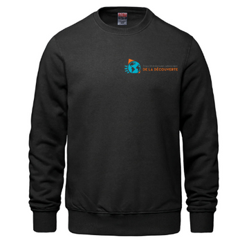 DE LA DÉCOUVERTE CREW NECK SWEATSHIRT WITH EMBROIDERED LEFT CHEST LOGO