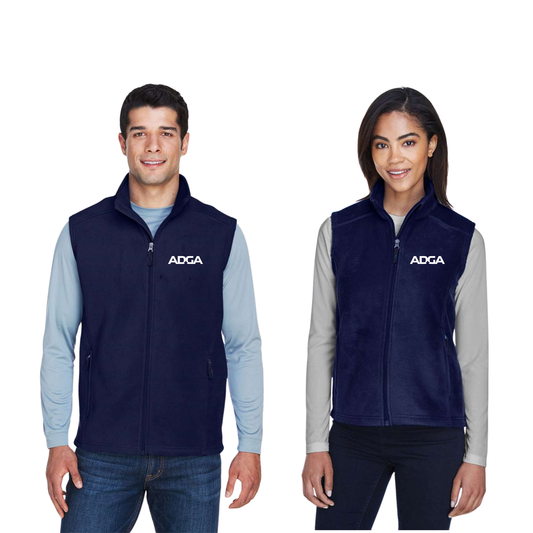 ADGA Fleece Vest | S&S Journey Core365 — Embroidered logo