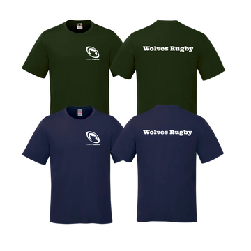Wolves Rugby Dryfit T-Shirt | CX2 Coast - Left Chest Heat Press & Wolves Rugby on the Back