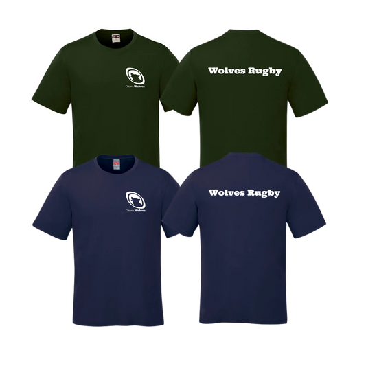 Wolves Rugby Dryfit T-Shirt | CX2 Coast - Left Chest Heat Press & Wolves Rugby on the Back