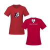 Girls OLLB Women's Cotton T-Shirt | CX2 Parkour - Full Front & Base Logo behind the Neck + "Orléans Girls Baseball" Underneath