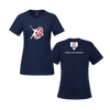 Girls OLLB Women's Cotton T-Shirt | CX2 Parkour - Full Front & Base Logo behind the Neck + "Orléans Girls Baseball" Underneath
