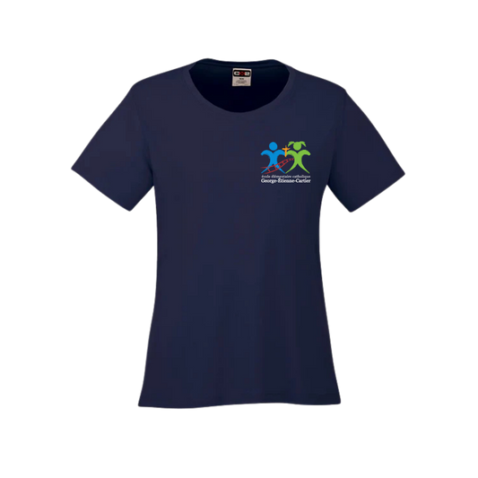 École élémentaire catholique George-Étienne-Cartier T-Shirt Dri-Fit pour Femme | CX2 Coast - Petit Logo Imprimé