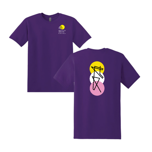 BEATRICE-DESLOGES T-SHIRT GILDAN MAUVE AVED LOGO IMPRIMÉ AU DOS ET SUR LA POITRINE GAUCHE