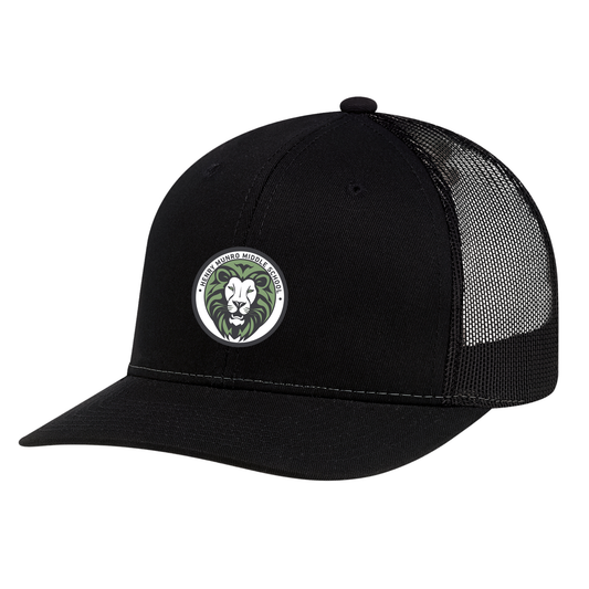 HENRY MUNRO MESH TRUCKER CAP WITH EMBROIDERED LOGO