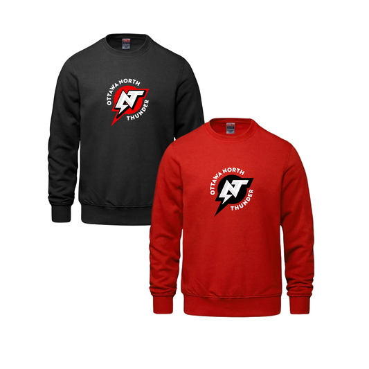 OTTAWA NORTH CREWNECK SWEATSHIRT WITH FULL FRONT HEAT PRESSED LOGO