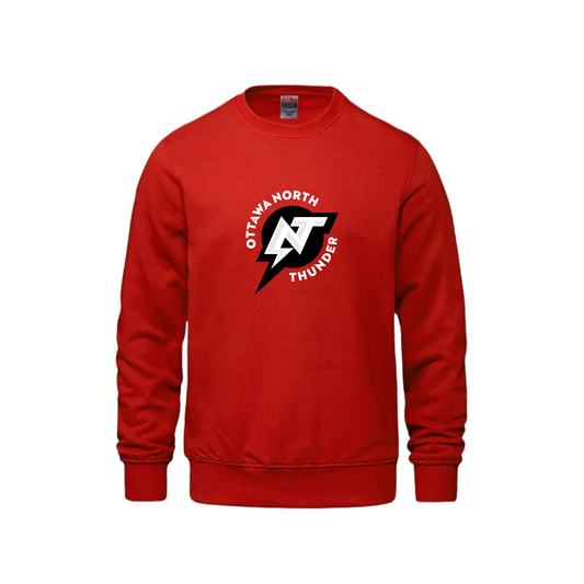 OTTAWA NORTH CREWNECK SWEATSHIRT WITH FULL FRONT HEAT PRESSED LOGO